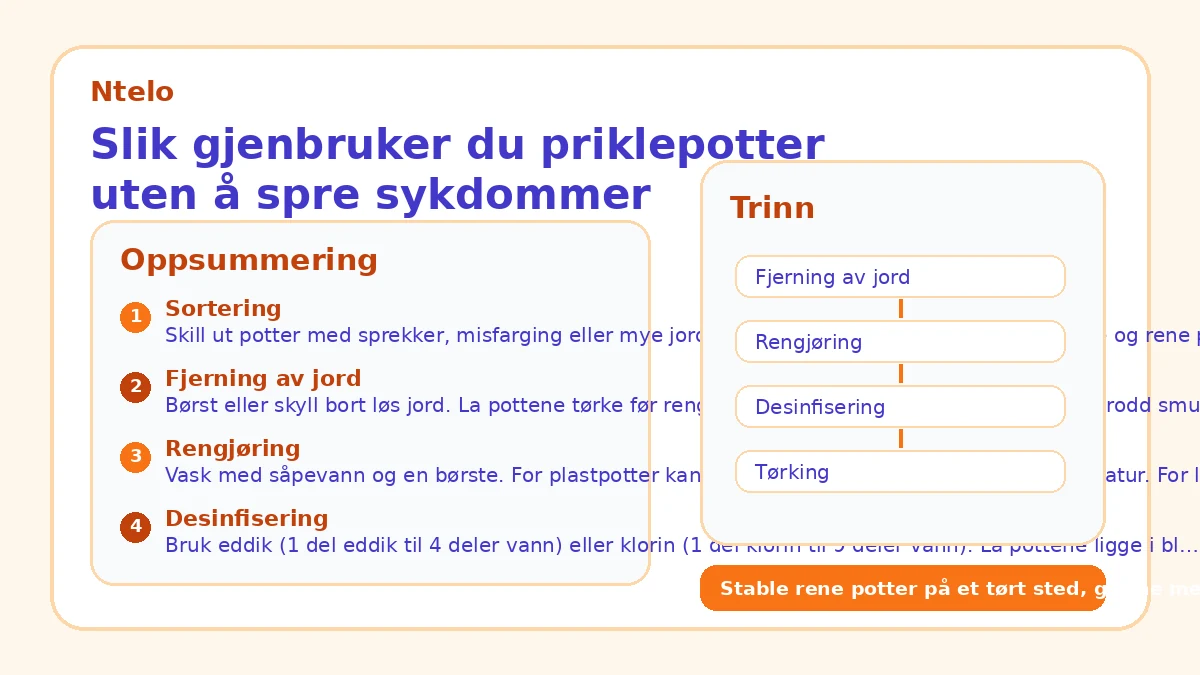 Slik gjenbruker du priklepotter uten å spre sykdommer