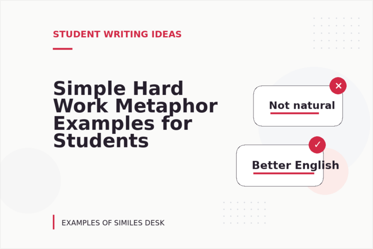 Simple Hard Work Metaphor Examples for Students